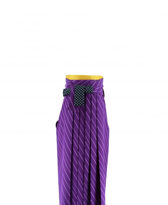 卒業式袴単品レンタル[ブランド・総柄]紫に斜めストライプ[身長156-160cm]No.641
